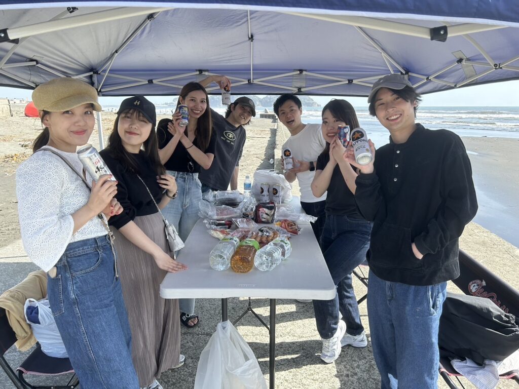 仲間と楽しくBBQ