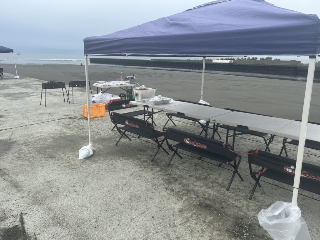 鵠沼海岸でBBQ機材レンタル
