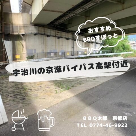 宇治川の京滋バイパス高架付近
