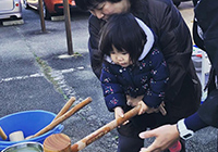 子どもたちも気軽に餅つき