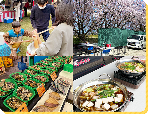 もちつきＱ太郎・花見バーベキューなどの出張サービスも実施中！BBQ機材のレンタルも可能